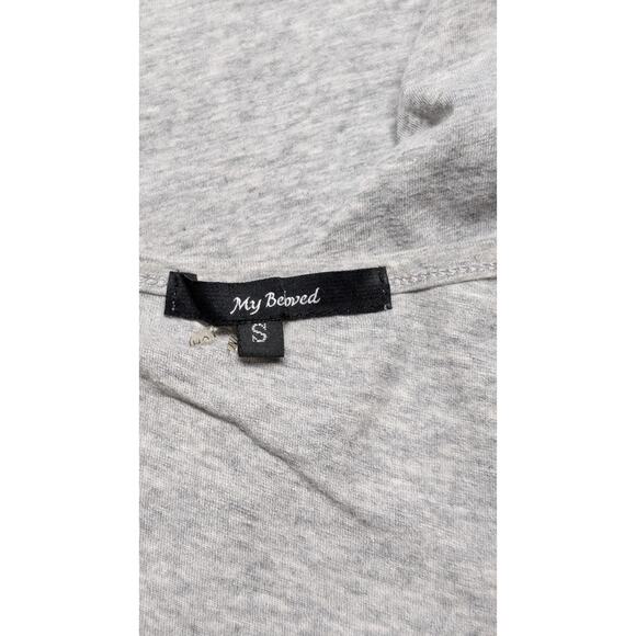 My Beloved Gray Tank Top Ruffle Trim Sleeveless Small - Picture 4 of 4